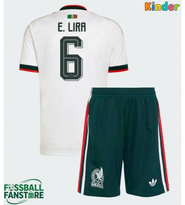 Mexiko Erik Lira #6 Replik Auswärtstrikot Kinder WM 2026 Kurzarm (+ Kurze Hosen)